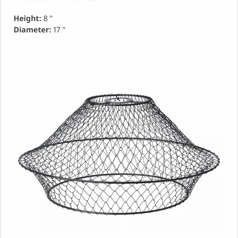 Black Wire Mesh Pendant Light Shade